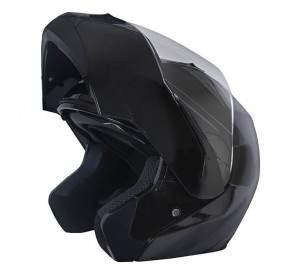 CASCO ABATIBLE JCH MOTOS / DOBLE VISOR / NEGRO MATE